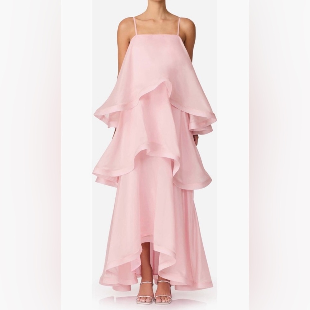 Tilly Tiered Maxi Dress in Pink | Size L | NWOT - Picture 3 of 9